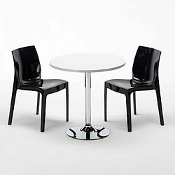 Avis Grand Soleil Table Ronde et 2 Chaises Colorées Set In