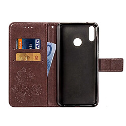 Avis Wewoo Housse Coque Pour Motorola One Power (Note P30) Étui en cuir avec rabat horizontal Fleurs G7 Pressed boucle magnétique et support logements pour cartes porte-monnaie (Marron)