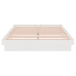 Acheter vidaXL Cadre de lit sans matelas blanc bois massif