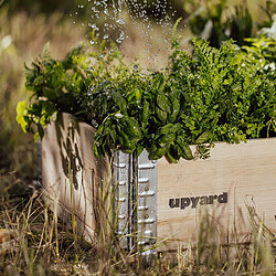 UPYARD Kit carré potager avec accessoires et système d'auto arrosage Gardenbox 120 x 80 cm gris.