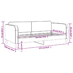 vidaXL Lit de repos sans matelas noir 90x190 cm tissu pas cher