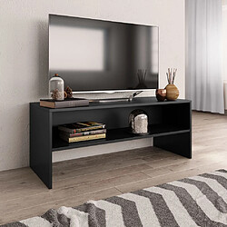 Maison Chic Meuble TV scandinave - Banc TV pour salon Noir 100 x 40 x 40 cm Aggloméré -MN85010