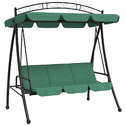 vidaXL Balancelle de jardin avec auvent vert 198 cm tissu et acier