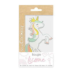 Scrapcooking Grande bougie - Licorne 14,5 x 6,3 x 1 cm