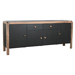 Avis Pegane Buffet, meuble de rangement en bois coloris naturel, noir - Longueur 177 x Profondeur 38 x hauteur 75 cm