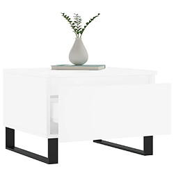 Avis vidaXL Tables basses 2 pcs blanc 50x46x35 cm bois d'ingénierie