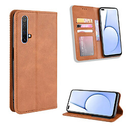 Etui en PU style vintage marron pour votre Realme X50 5G