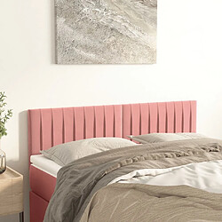 Maison Chic Lot de 2 Têtes de lit design pour chambre - Décoration de lit Rose 72x5x78/88 cm Velours -MN57089