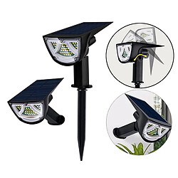 Avis 43 LED Projecteurs Solaires De Paysage IP65 Appliques Murales Solaires Imperméables Blanches