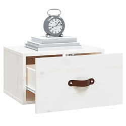 Acheter Maison Chic Lot de 2 Tables de Chevet murales - Tables de Nuit Blanc 40x29,5x22 cm