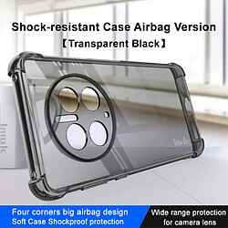 Coque en TPU IMAK transparent, flexible, airbag quatre coins, anti-chute pour votre Huawei Mate 50 Pro 4G - transparent noir