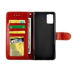 Avis Wewoo Housse Coque Pour Galaxy A51 Crazy Horse Texture de protection en cuir à rabat horizontal avec support et fentes cartes et portefeuille et cadre photo marron