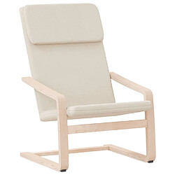 vidaXL Chaise de relaxation Crème Tissu