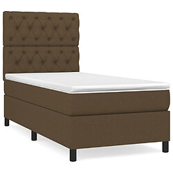 vidaXL Sommier à lattes de lit avec matelas Marron foncé 80x200 cm