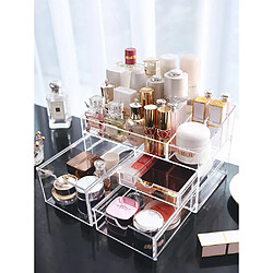 Avis Universal Organisateur de maquillage tiroir plastique coffre de rangement de maquillage récipient d'accessoires coffre de réparation brosse à maquillage porte-organisateur coffre