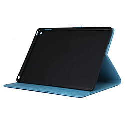 Wewoo Smart Cover bleu pour iPad 4 fleurs pressées motif papillon flip horizontal PU étui en cuir avec boucle magnétique et titulaire fentes cartes porte-monnaie pas cher