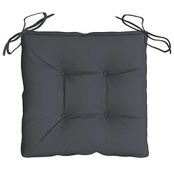 Maison Chic Lot de 2 Coussins Confort,Coussins de chaise anthracite 40x40x7 cm tissu oxford -GKD98797 pas cher