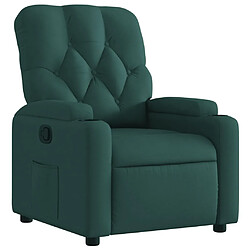 Maison Chic Fauteuil inclinable,Fauteuil luxe de relaxation Vert foncé Tissu -MN34002