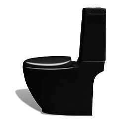 Avis vidaXL Ensemble de toilette et bidet sur pied Noir Céramique