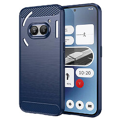 Htdmobiles Coque pour Nothing Phone (2a) - housse etui silicone gel carbone + film ecran - BLEU FONCE