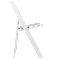 Pegane Lot de 4 chaises pliantes en Polypropylène coloris blanc - Longueur 44,5 x profondeur 43 x hauteur 88 cm