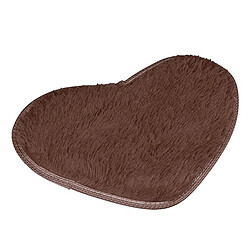 Wewoo Tapis de bain antidérapants en forme de coeur de décoration de maison de de cuisinetaille 50 * 60CM café