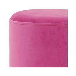 Acheter Aubry Gaspard Pouf en velours et métal doré rose.