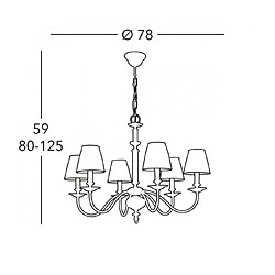 Avis Luminaire Center Chandelier classique ASCOT laiton antique 6 ampoules