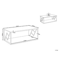 Avis Beliani Table basse Panneau de particules Bois foncé FORRES