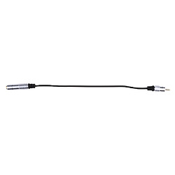 Adaptateur mâle 6.35mm femelle à 3.5mm Câble audio stéréo plaqué or