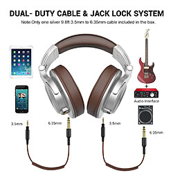 Universal Écouteurs DJ professionnels Écouteurs gamers portables câblés avec microphone Ports de partage de musique Écouteurs pour enregistrer des mélanges