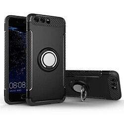 Wewoo Coque renforcée noir pour Huawei P10 Plus Magnétique 360 Degrés Rotation Ring Armor Housse de protection