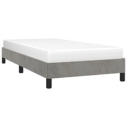 Avis Maison Chic Lit adulte - Lit simple Cadre de lit,Structure du lit Contemporain Gris clair 80x200 cm Velours -MN88631