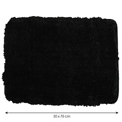 MSV Tapis de bain Microfibre 50X70cm Noir