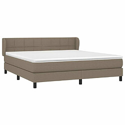 Avis Maison Chic Lit adulte- Lit + matelas,Sommier à lattes de lit avec matelas Taupe 180x200 cm Tissu -GKD68132