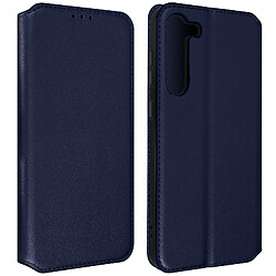 Avizar Housse pour Samsung Galaxy S23 Plus Clapet Porte-carte Support Vidéo bleu