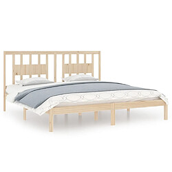 vidaXL Cadre de lit sans matelas bois massif 200x200 cm