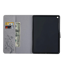 Acheter Wewoo Housse Étui gris pour iPad Air 2 fleurs pressées motif papillon flip horizontal en cuir PU avec boucle magnétique et titulaire fentes cartes porte-monnaie