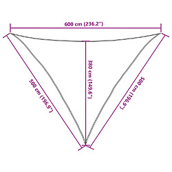 vidaXL Voile d'ombrage 160 g/m² Crème 5x5x6 m PEHD pas cher