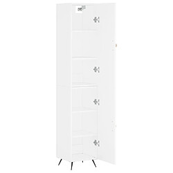 Avis vidaXL Buffet haut Blanc 34,5x34x180 cm Bois d'ingénierie