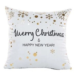 Wewoo Joyeux Noël taie d'oreiller or feuille d'impression couverture canapé taille jeter housse de coussin café décoratif 43cm x 43cm 14