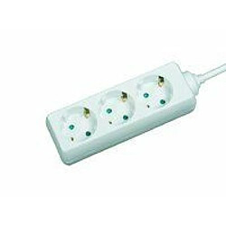 Disney 3-way Schuko Socket 1.8M White Without ON/OFF Switch, with child protection