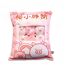 Universal Snack-bag Poupée en peluche remplie Lapin chanceux/Cochon/Dinosaur Pudding Coussin/Oreiller Cadeau d'anniversaire enfant/fille | Oreiller de luxe (cochon)