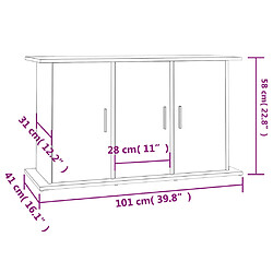 vidaXL Support d'aquarium blanc brillant 101x41x58cm bois d'ingénierie pas cher