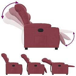 Avis vidaXL Fauteuil inclinable Rouge bordeaux Tissu