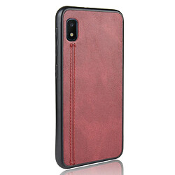 Avis Wewoo Coque Pour Galaxy A10e antichoc couture peau de vache motif PC + PU + TPU rouge