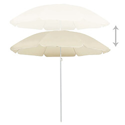 Maison Chic Parasol Jardin | Parasol d'extérieur avec mat en acier Sable 180 cm - GKD55159