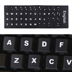 Wewoo Clavier noir pour Ordinateur Portable Film Couverture Indépendant Paste Anglais Autocollants