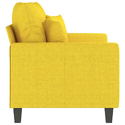 Acheter Maison Chic Canapé à 2 places,Sofa de Salon,Canapé droit Jaune clair 120 cm Tissu -GKD411572