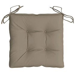 Acheter vidaXL Coussins de chaise lot de 4 taupe 40x40x7 cm tissu oxford